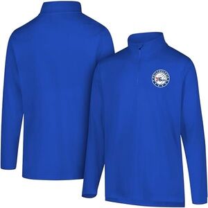 Philadelphia 76ers Royal Blue Quarter-Zip Pullover - medium
